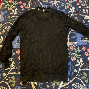 Black Lace Blouse